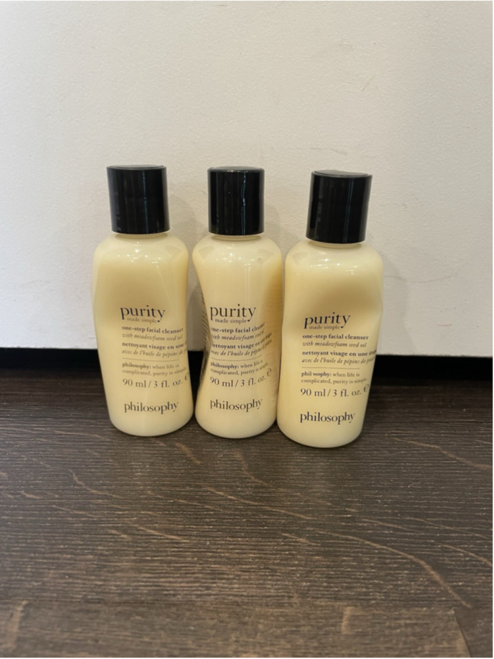 Philosophy 3 PACK Purity Made Simple One Step Facial Cleanser 3oz ea / 9oz TOTAL